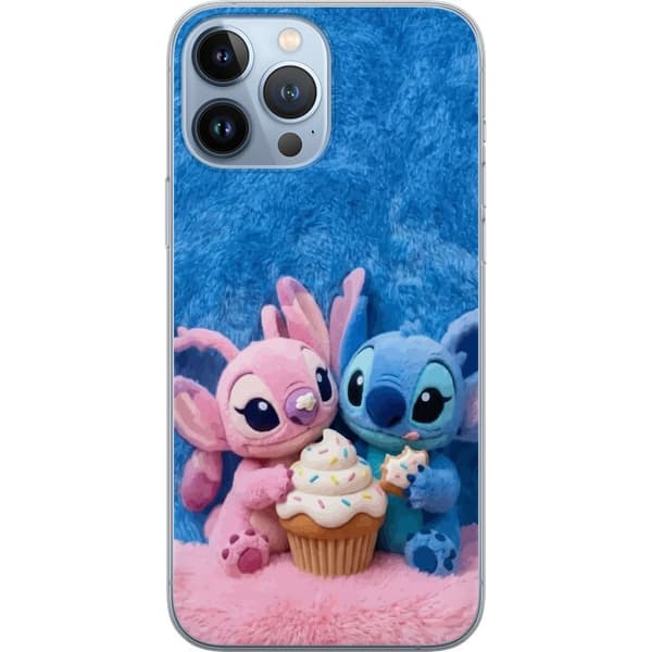 Kompatibel Mobilcover til Apple iPhone 13 Pro Max Søde blå og lyserøde figurer med stor cupcake og krymmel
