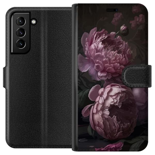Kompatibelt Plånboksfodral till Samsung Galaxy S21+ 5G Blommor