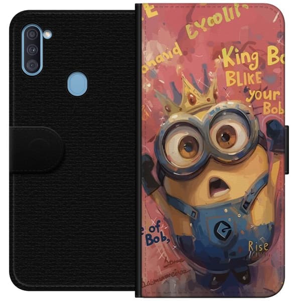 Kompatibel Tegnebogsetui til Samsung Galaxy A11 Minion Med Krona