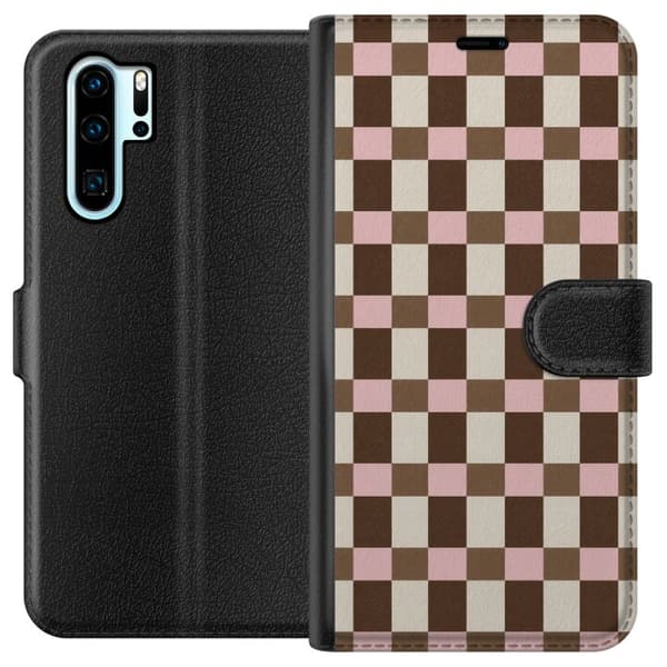 Kompatibel Tegnebogsetui til Huawei P30 Pro Jordbærmokka