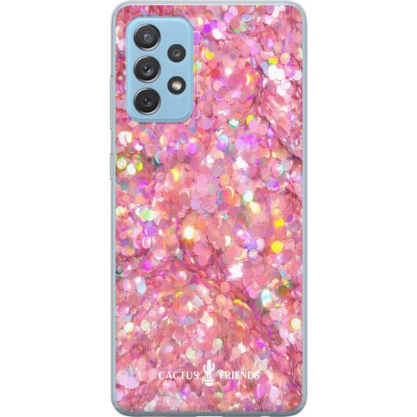 Kompatibelt Mobildeksel til Samsung Galaxy A52 5G Kaktus og venner – PinkGlitter