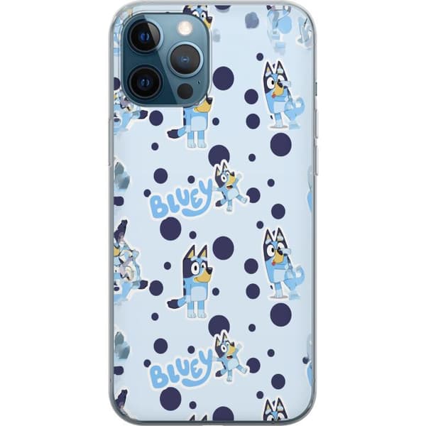 Kompatibelt Mobildeksel til Apple iPhone 12 Pro Bluey-mønster i lyseblå design