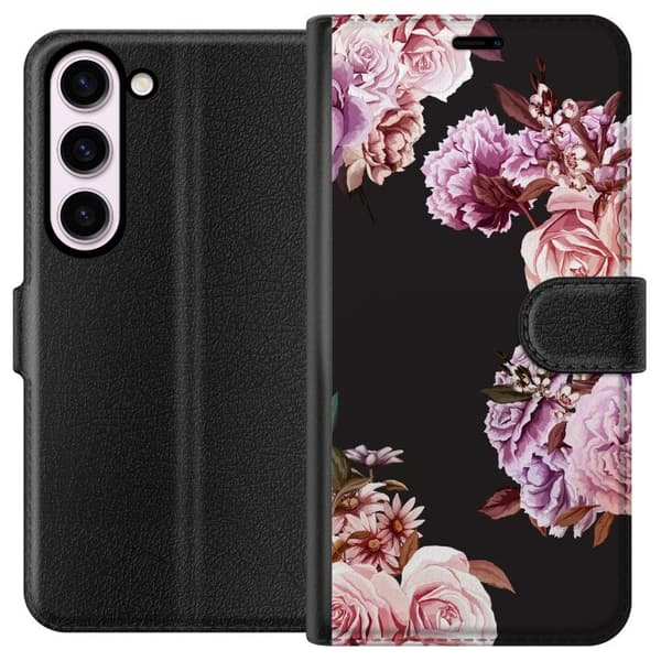 Kompatibelt Plånboksfodral till Samsung Galaxy S23 Blommor