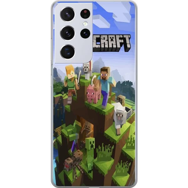 Kompatibelt Mobildeksel til Samsung Galaxy S21 Ultra 5G Minecraft