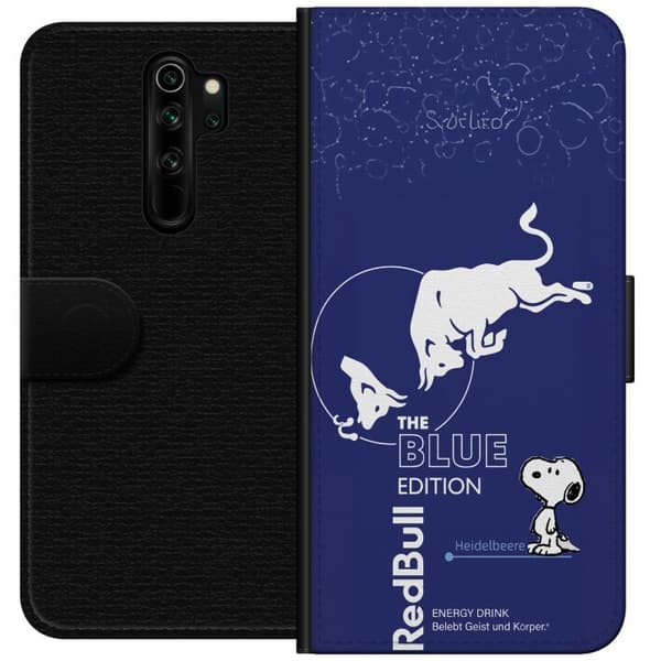 Kompatibel Tegnebogsetui til Xiaomi Redmi Note 8 Pro  Moderne energidrikdesign i blåt