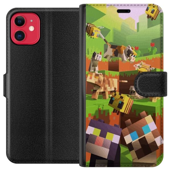 Kompatibel Tegnebogsetui til Apple iPhone 11 MineCraft
