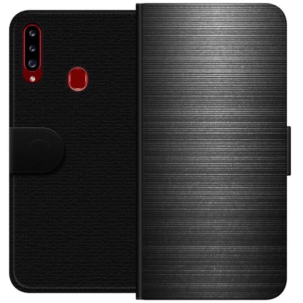 Kompatibelt Plånboksfodral till Samsung Galaxy A20s Metallic