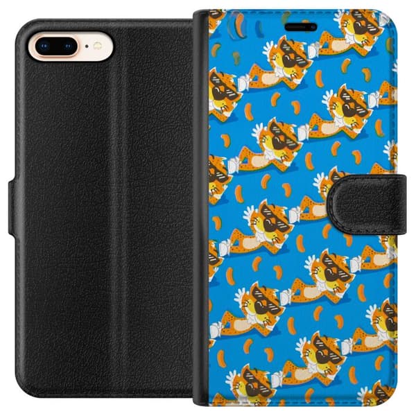 Kompatibel Tegnebogsetui til Apple iPhone 7 Plus Legende Chester Cheetah-design