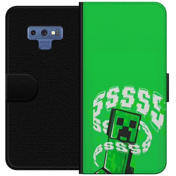 Yhteensopiva Lompakkokotelo Samsung Galaxy Note9 Grön pixelfigur