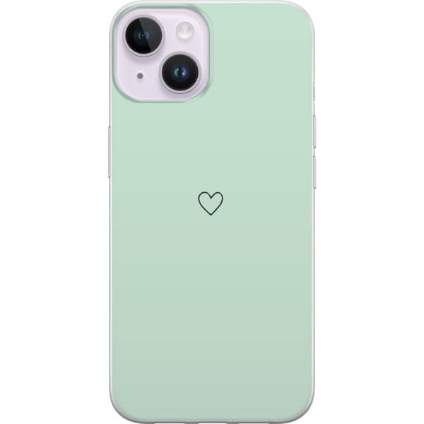 Yhteensopiva Puhelinkuori Apple iPhone 14 Plus Sydän Vihreä
