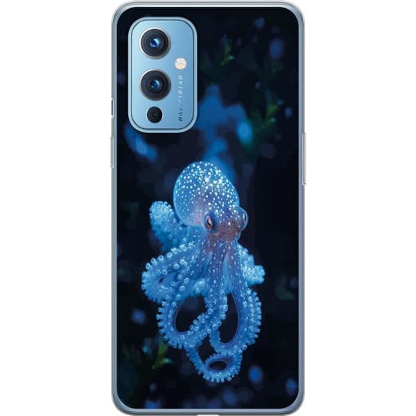 Kompatibelt Mobildeksel til OnePlus 9 Nærbilde av blå blekksprut