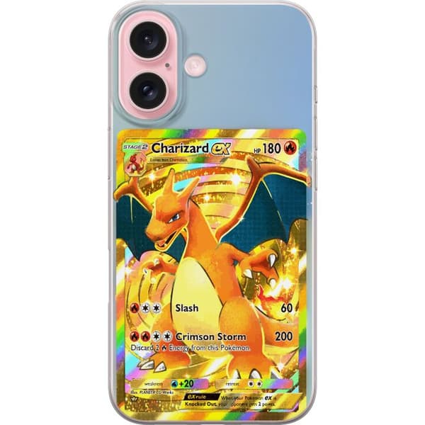 Kompatibelt Mobilskal till Apple iPhone 16 Premiummotiv med Charizard EX
