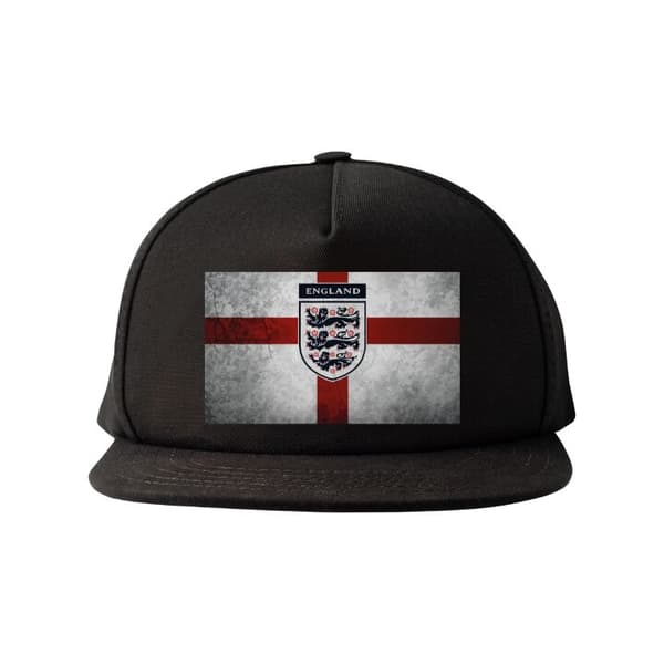 Snapback-cap Englands fotbollssköld Sort Voksen