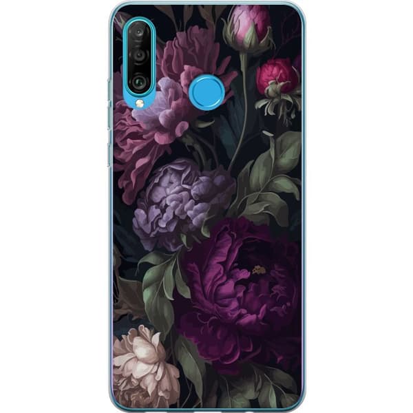Kompatibelt Mobilskal till Huawei P30 lite Blommor