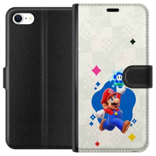 Kompatibelt Plånboksfodral till Apple iPhone 6 Mario-motiv med klassisk spelkänsla