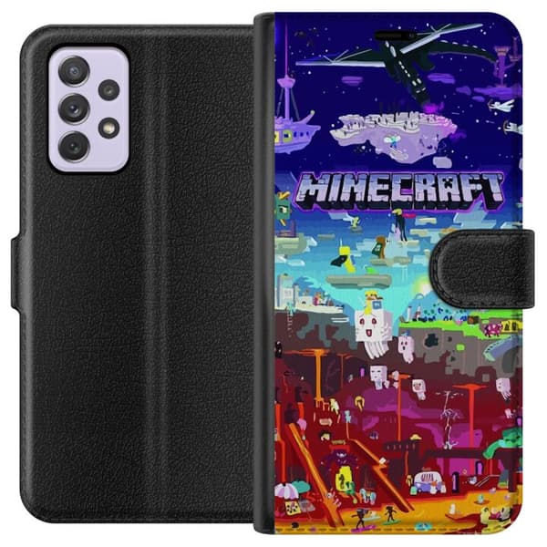 Kompatibelt Lommeboketui til Samsung Galaxy A52s 5G MineCraft