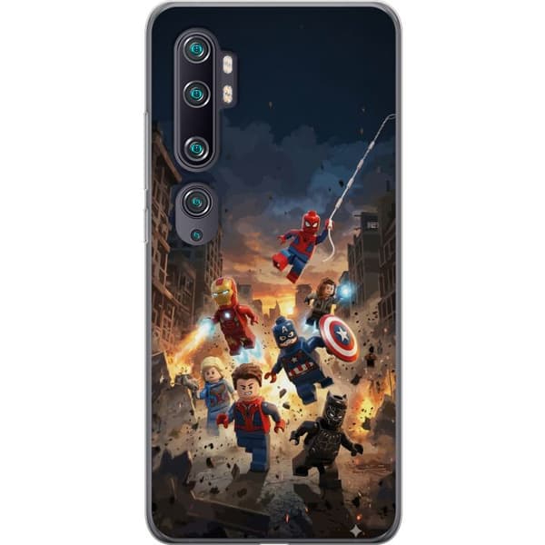 Kompatibelt Mobildeksel til Xiaomi Mi Note 10 Spennende LEGO Marvel motiv for superheltfans