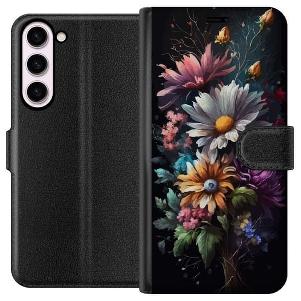 Kompatibelt Lommeboketui til Samsung Galaxy S23+ Blomster