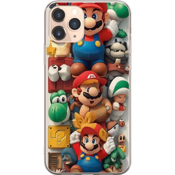 Kompatibelt Mobildeksel til Apple iPhone 11 Pro Super Mario ikonisk karakterkollasj