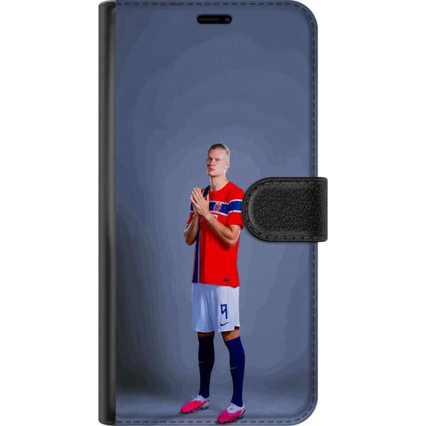 Kompatibel Tegnebogsetui til Apple iPhone 16 Pro Fodboldmotiv med norsk superstjerne