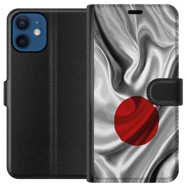 Kompatibel Tegnebogsetui til Apple iPhone 12 mini Modern rumdesign med abstrakt planet