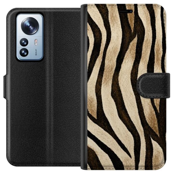 Kompatibelt Plånboksfodral till Xiaomi 12 Pro Zebra Muse