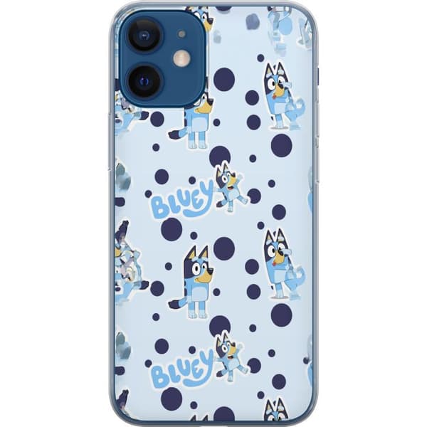 Kompatibelt Mobildeksel til Apple iPhone 12 mini Bluey-mønster i lyseblå design