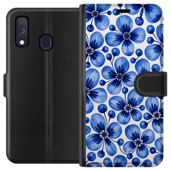 Kompatibelt Plånboksfodral till Samsung Galaxy A40 Blå vänskap