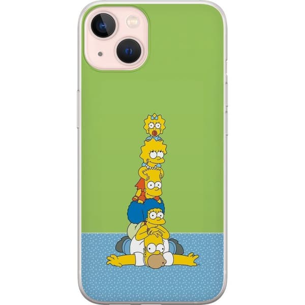 Kompatibelt Mobildeksel til Apple iPhone 13 Simpsonfamiljen staplad