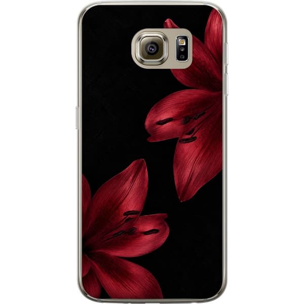 Kompatibelt Mobilskal till Samsung Galaxy S6 Red Lily Noir