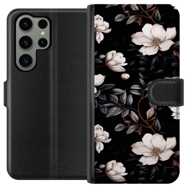 Kompatibel Tegnebogsetui til Samsung Galaxy S23 Ultra Blomster