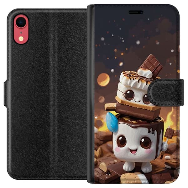 Kompatibelt Plånboksfodral till Apple iPhone XR Sött dessertdesign med marshmallow