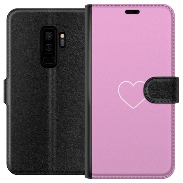 Kompatibelt Lommeboketui til Samsung Galaxy S9+ Hjerte