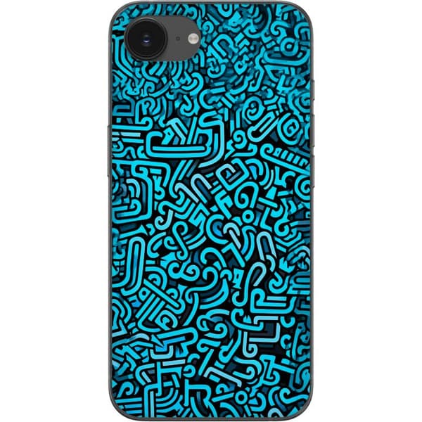 Kompatibel Mobilcover til Apple iPhone 17e Blå abstrakt graffiti