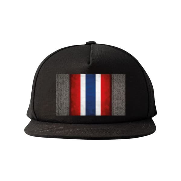 Snapback-cap Thailandsk flag i stilfuld retrodesign Sort Voksen
