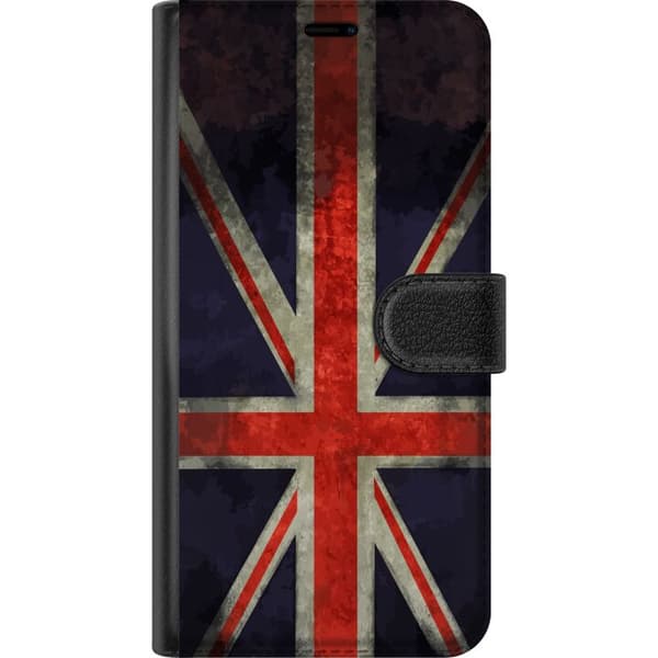 Kompatibelt Lommeboketui til Apple iPhone 8 Plus Britisk flagg med rustikk følelse