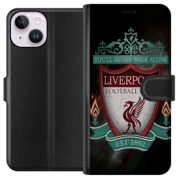 Kompatibel Tegnebogsetui til Apple iPhone 14 Liverpool L.F.C.