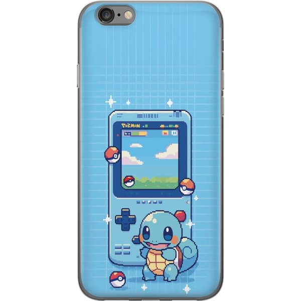 Kompatibelt Mobildeksel til Apple iPhone 6 Retro pixeldesign med Squirtle og klassisk spillkonsoll