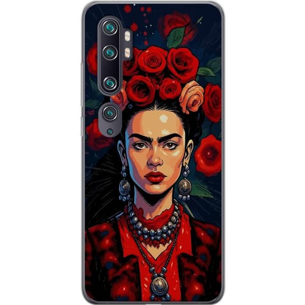 Kompatibelt Mobildeksel til Xiaomi Mi Note 10 Illustrert portrett med røde roser