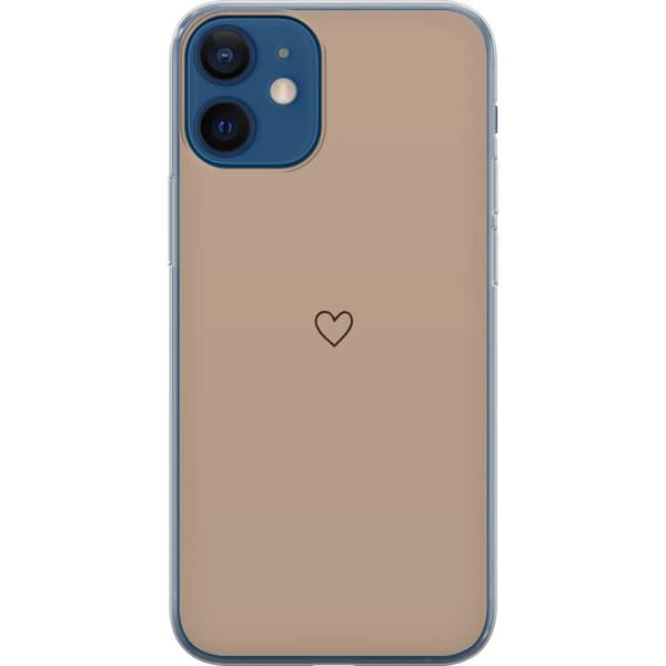 Kompatibelt Mobildeksel til Apple iPhone 12 Hjerte Brun