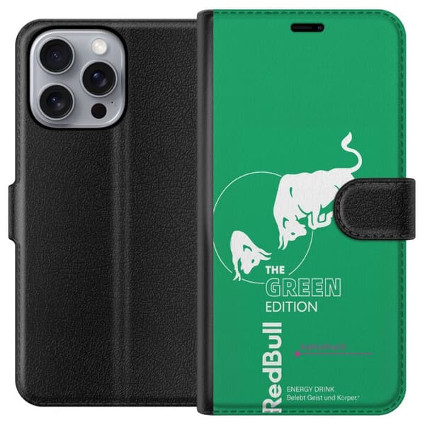 Kompatibel Tegnebogsetui til Apple iPhone 16 Pro Max  Moderne grøn drikkeinspireret design