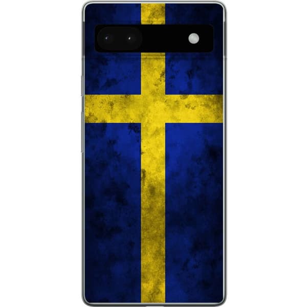 Yhteensopiva Puhelinkuori Google Pixel 6a Ruotsin Lippu