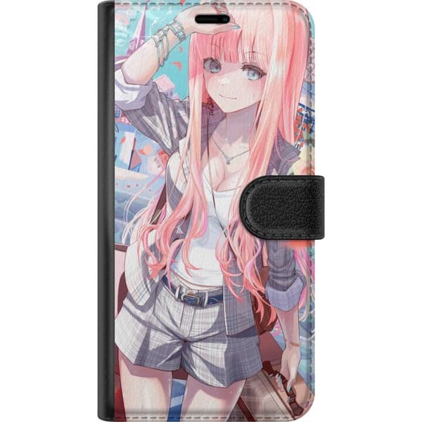 Kompatibelt Plånboksfodral till Apple iPhone 13 mini Anime girl cute