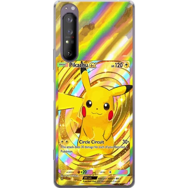 Kompatibelt Mobildeksel til Sony Xperia 1 II Blank Pikachu EX-design med samlebåndsfølelse