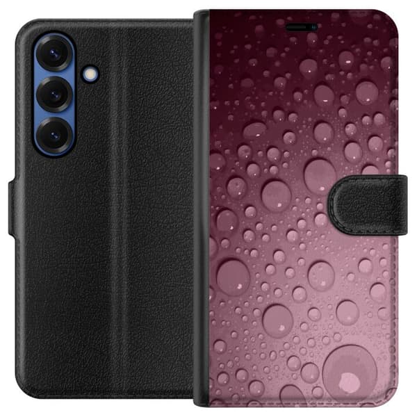 Kompatibel Tegnebogsetui til Samsung Galaxy S26+ Rosa vattendroppar