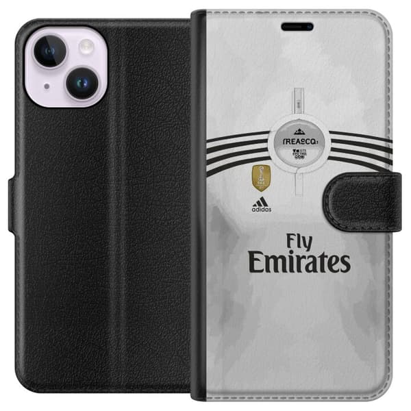 Kompatibel Tegnebogsetui til Apple iPhone 15 Vit fotbollströja