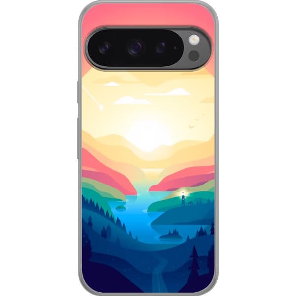 Kompatibelt Mobildeksel til Google Pixel 9 Pro XL Rosa horisont