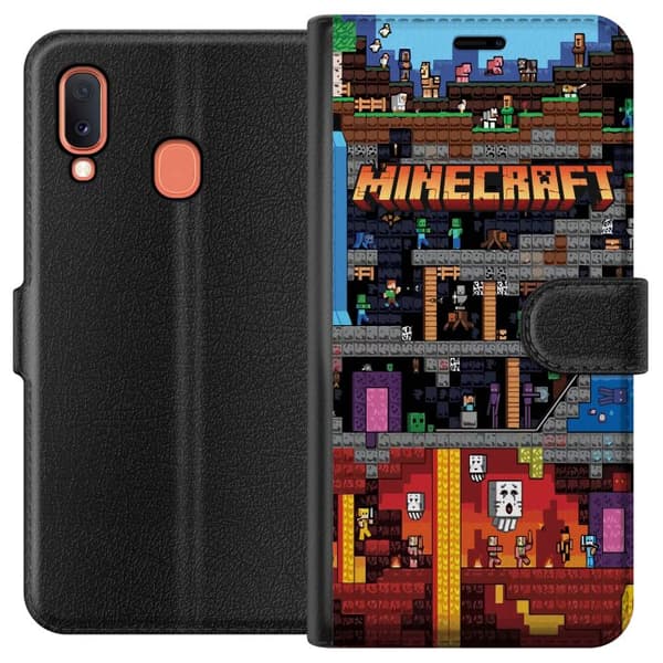 Kompatibelt Lommeboketui til Samsung Galaxy A20e Minecraft