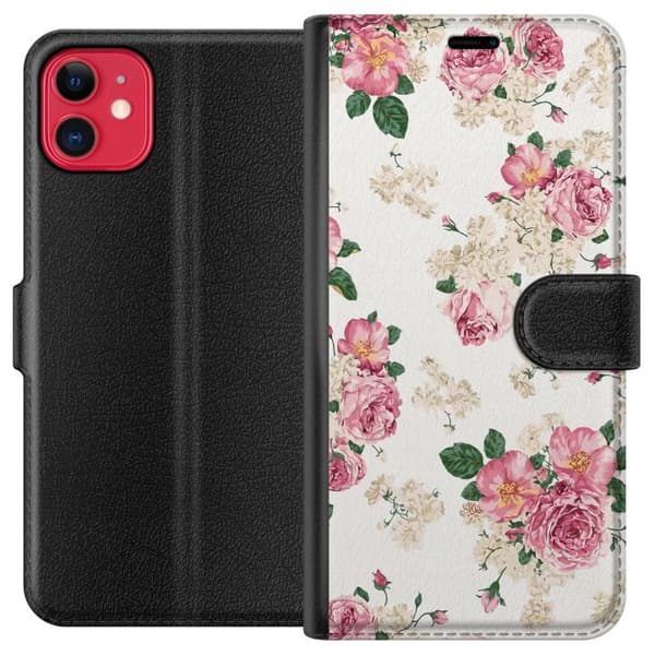 Kompatibelt Plånboksfodral till Apple iPhone 11 Retro Blommor