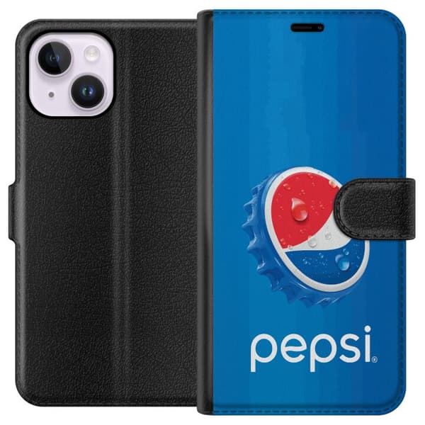 Kompatibelt Lommeboketui til Apple iPhone 14 Plus Moderne drikke-inspirert design